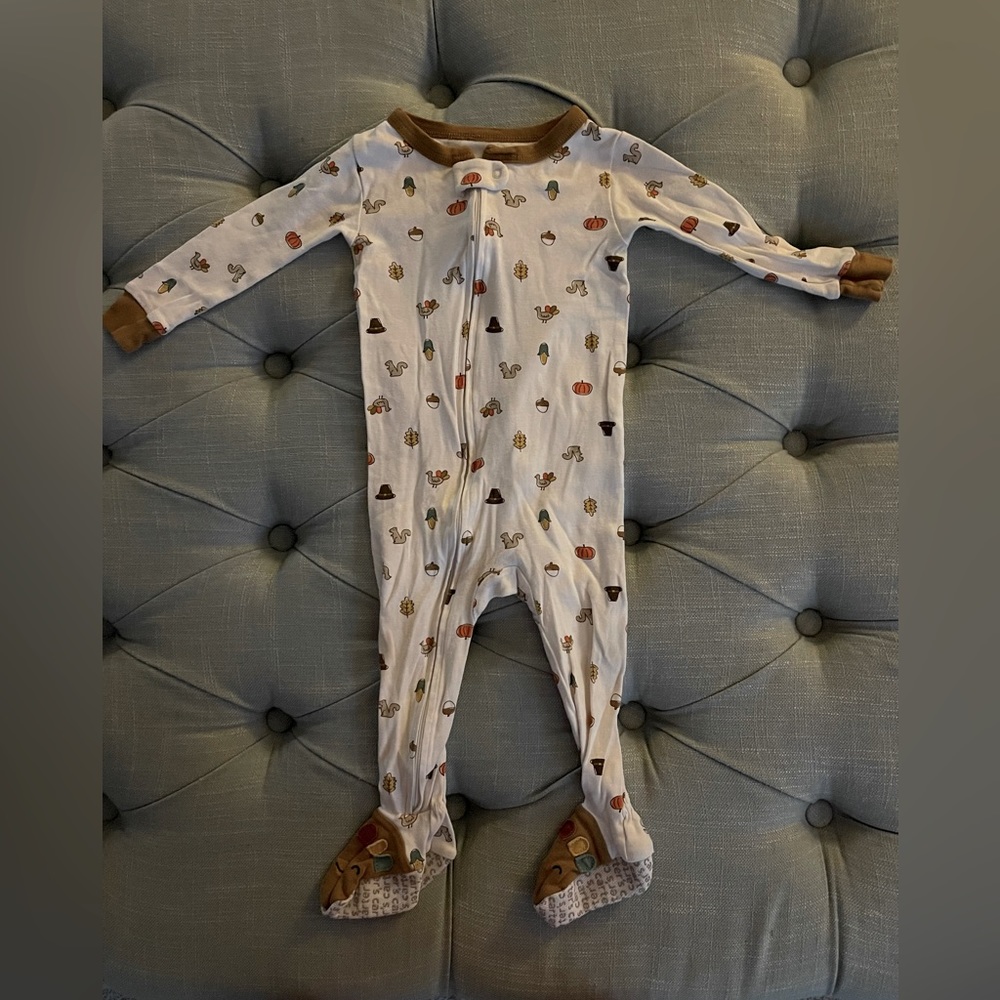 12M Baby Turkey Footie Pajamas